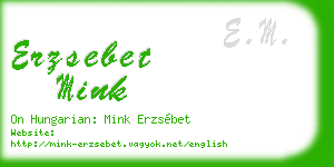 erzsebet mink business card