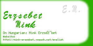 erzsebet mink business card